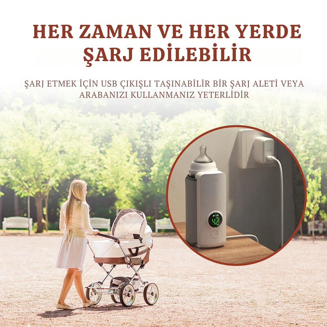 BonusMama Taşınabilir Kablosuz Biberon Isıtıcı